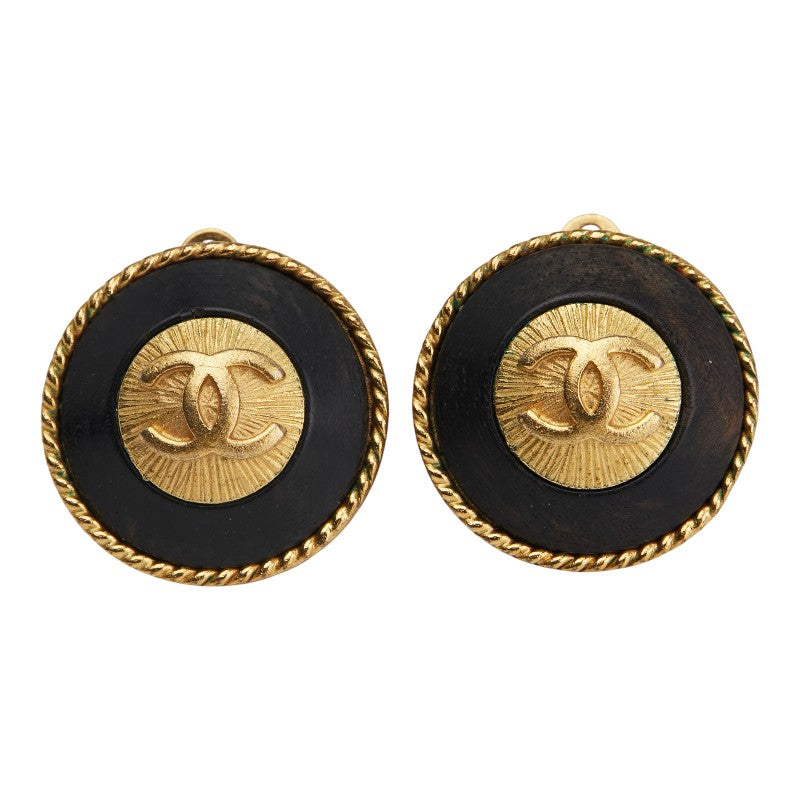 Chanel Coco Mark Round Earrings