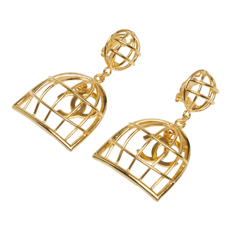 Chanel Coco Mark Birdcage Earrings