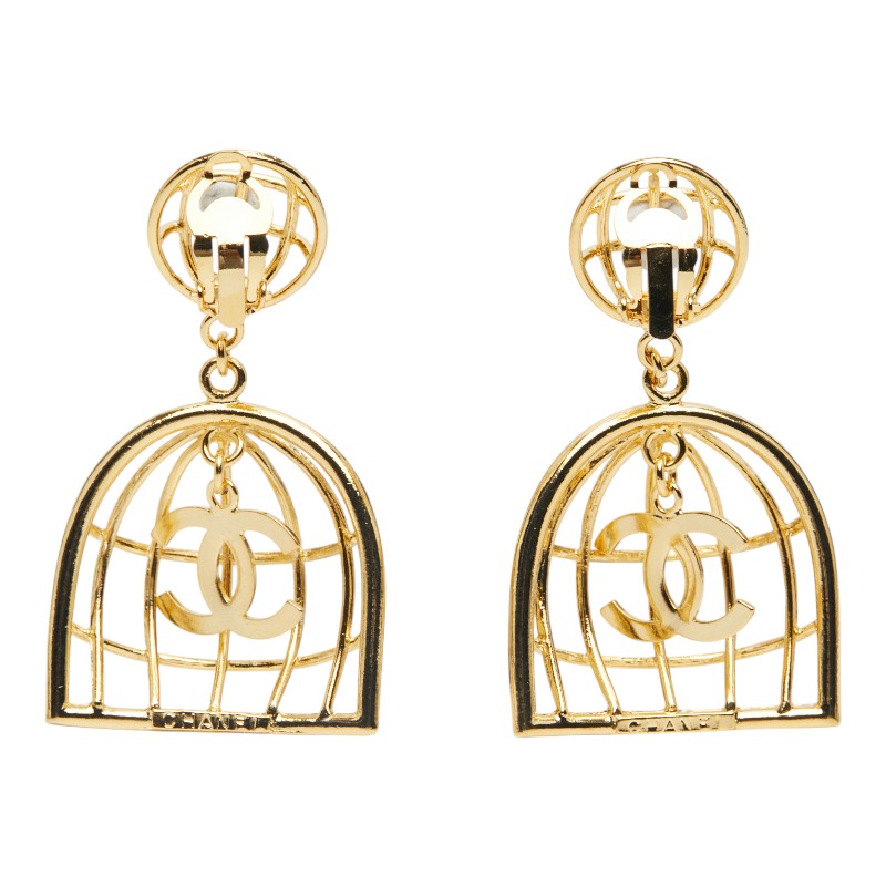 Chanel Coco Mark Birdcage Earrings