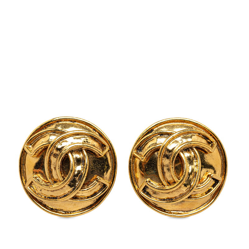 Chanel Gold-Plated Coco Mark   Earrings 94P