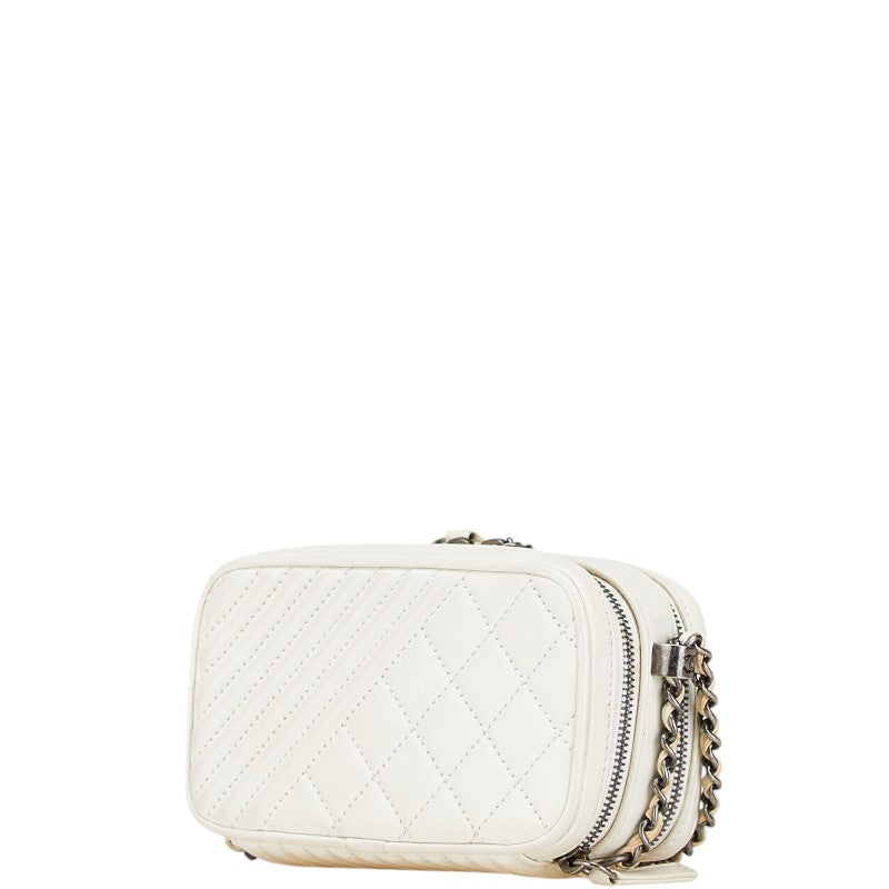 Chanel Boy Chanel Coco Mark Lambskin Shoulder Bag