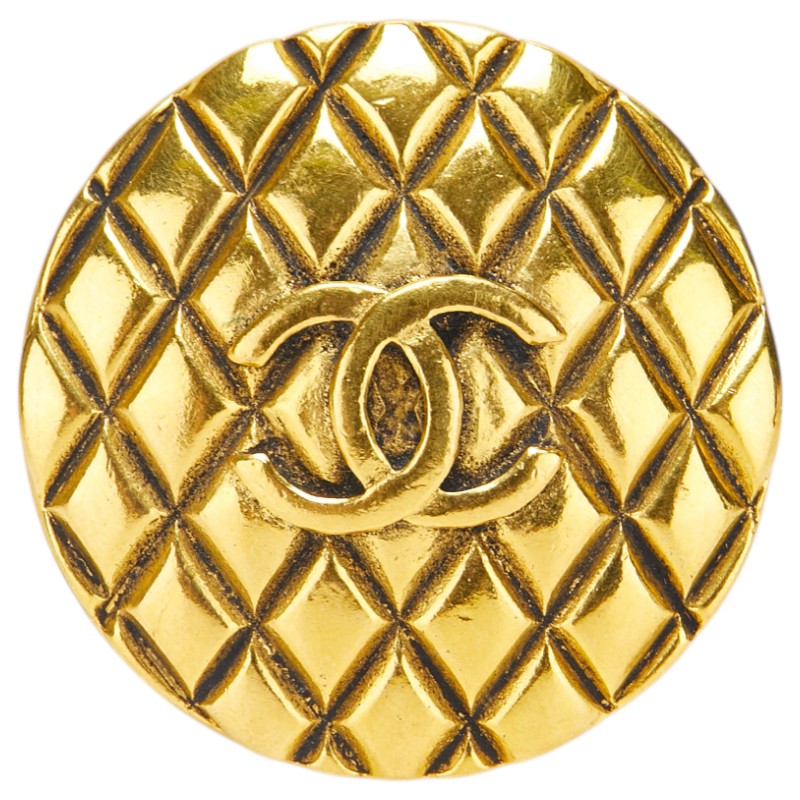 Chanel Coco Mark Matelasse Brooch