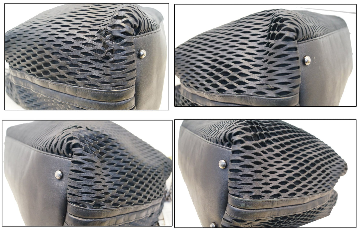 CHANEL  Laser Cut Perforated CC Tote Black