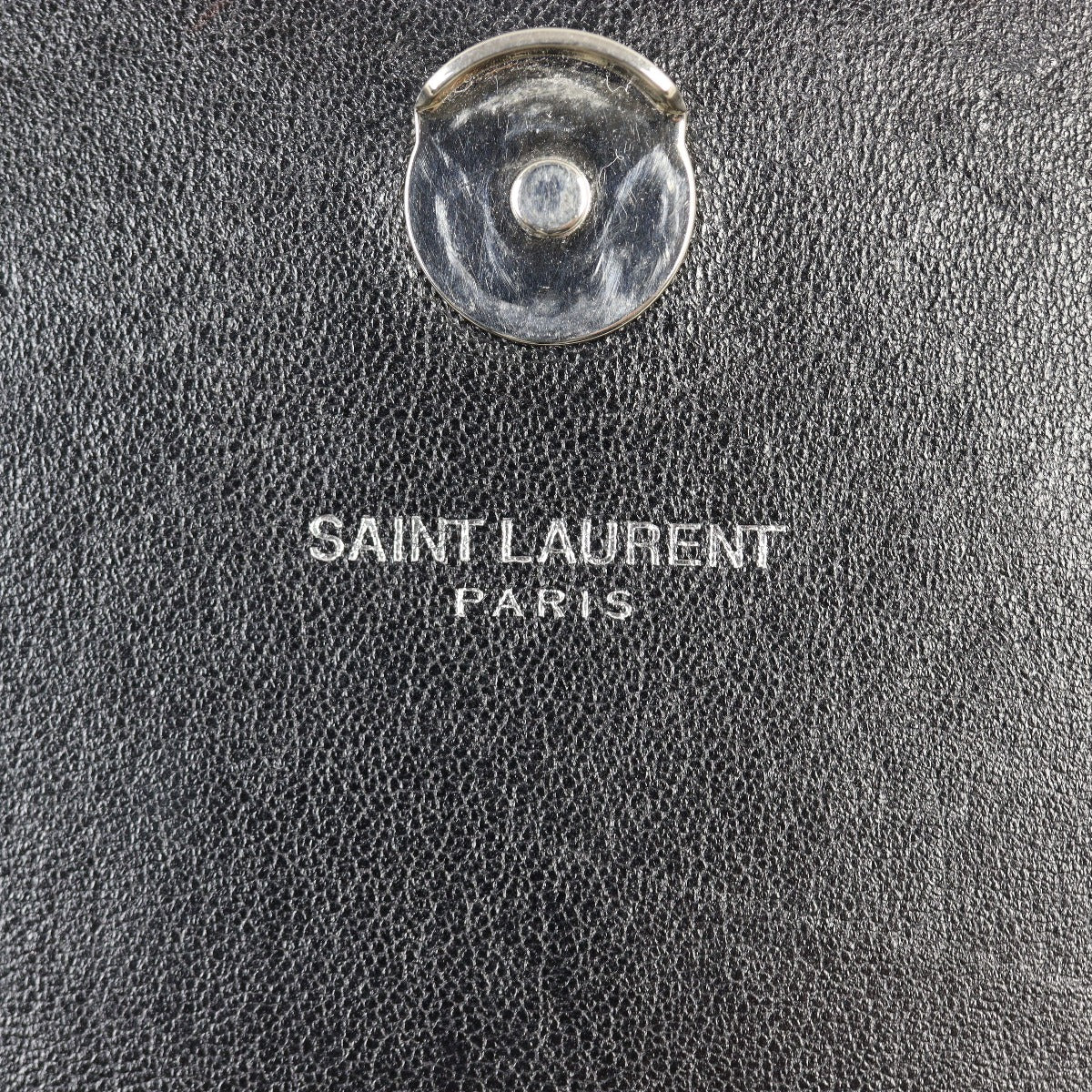 Saint Laurent Kate Tassel Chain Wallet Croc-Embossed