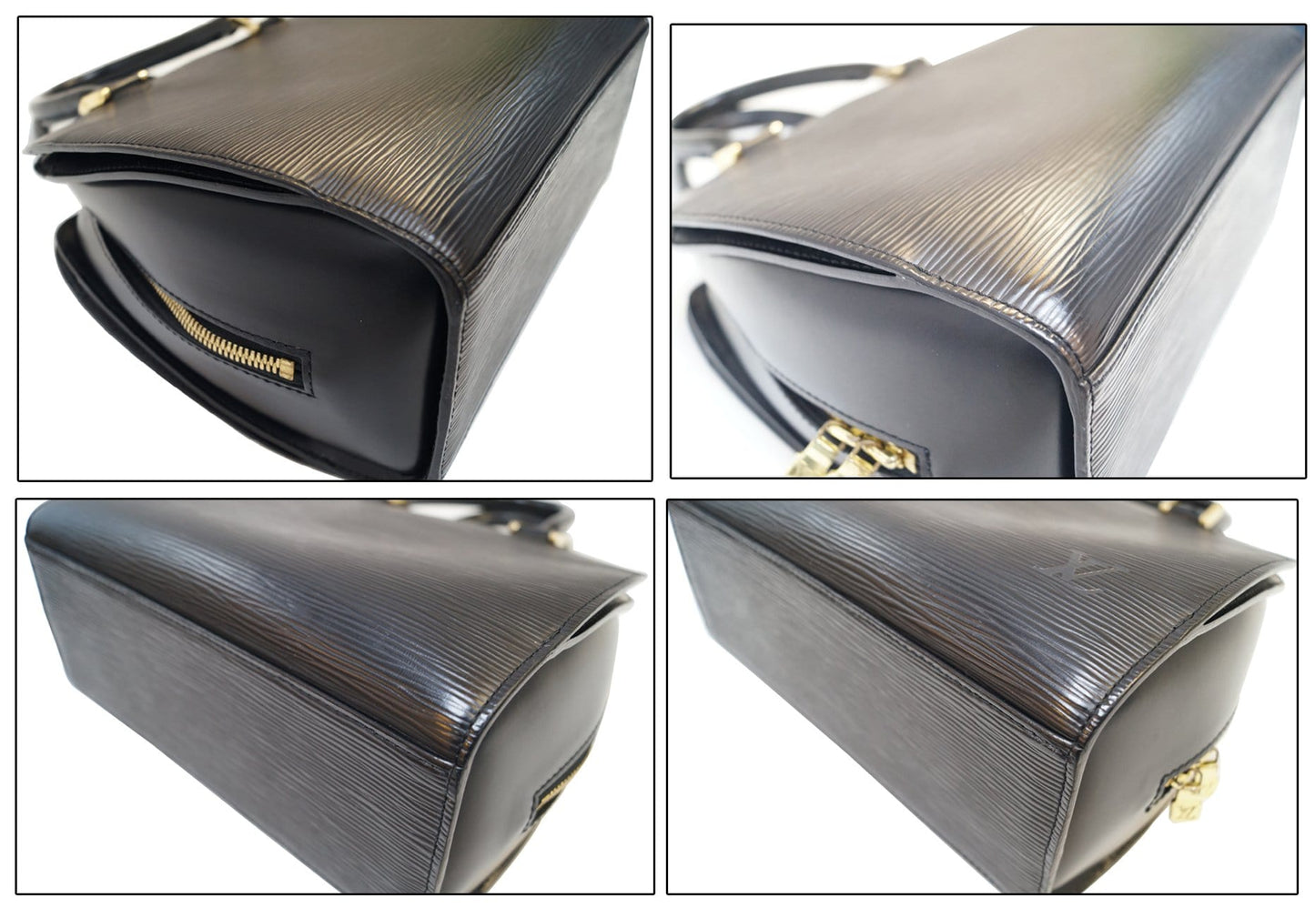 LOUIS VUITTON Black Epi Leather Pont-Neuf PM Satchel Bag
