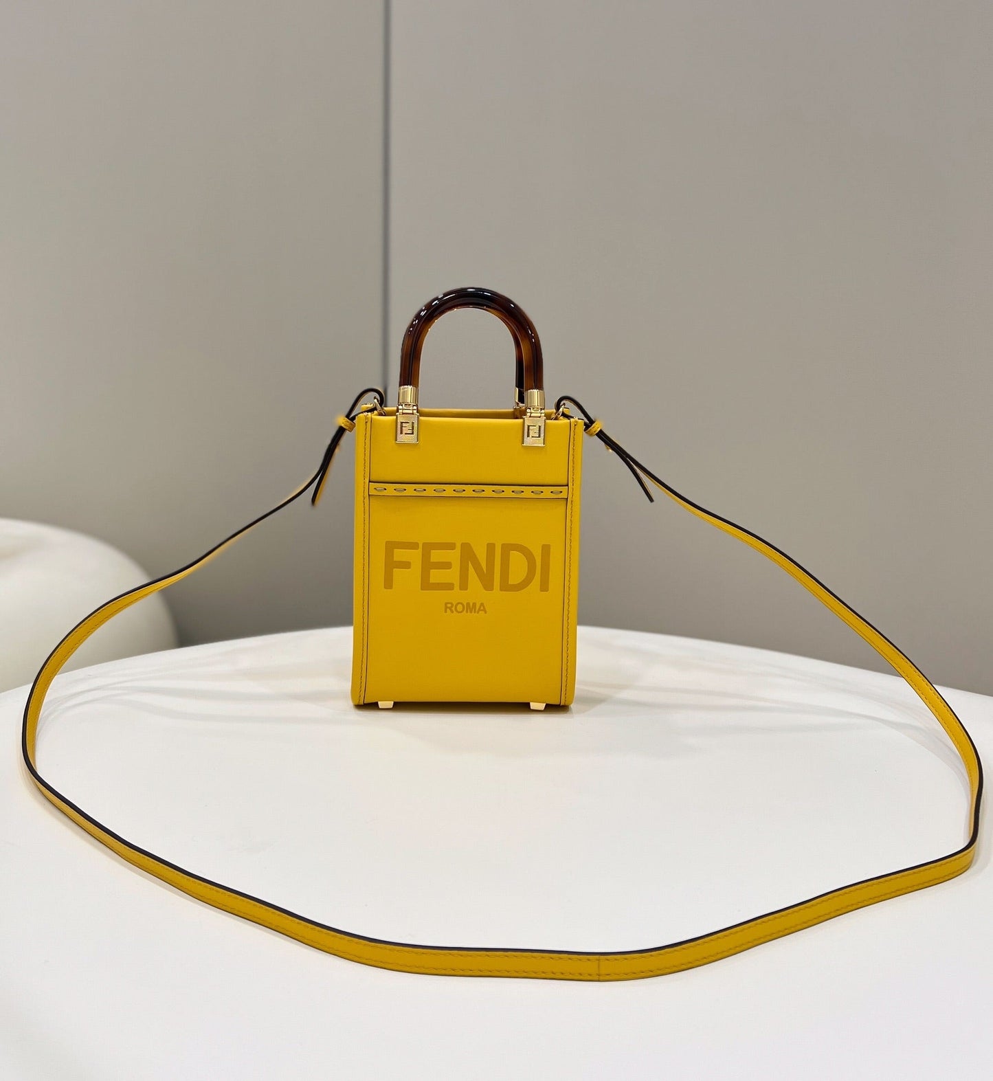 FI Sunshine Shopper Yellow Mini Bag For Woman 13cm/5in