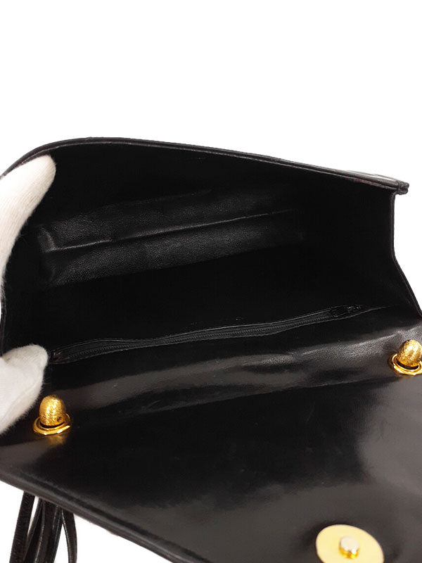 Chanel Matelasse Shoulder Bag Leather Black