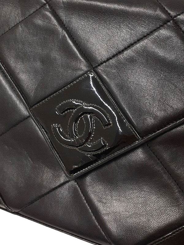 Chanel Matelasse Shoulder Bag Leather Black