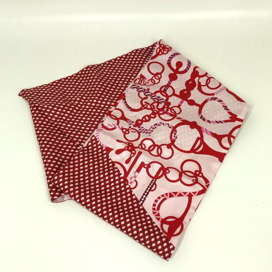 HERMES scarf silk Red bandeau scarf Maxi Twilly Women  d