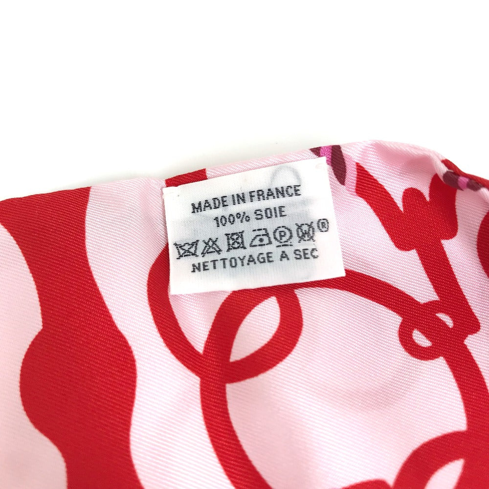 HERMES scarf silk Red bandeau scarf Maxi Twilly Women  d