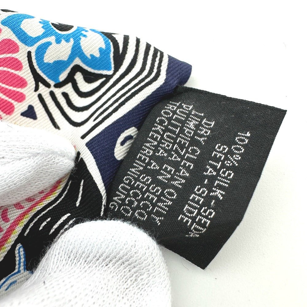 HERMES scarf silk multicolor flour Bingata Bingata Women  d