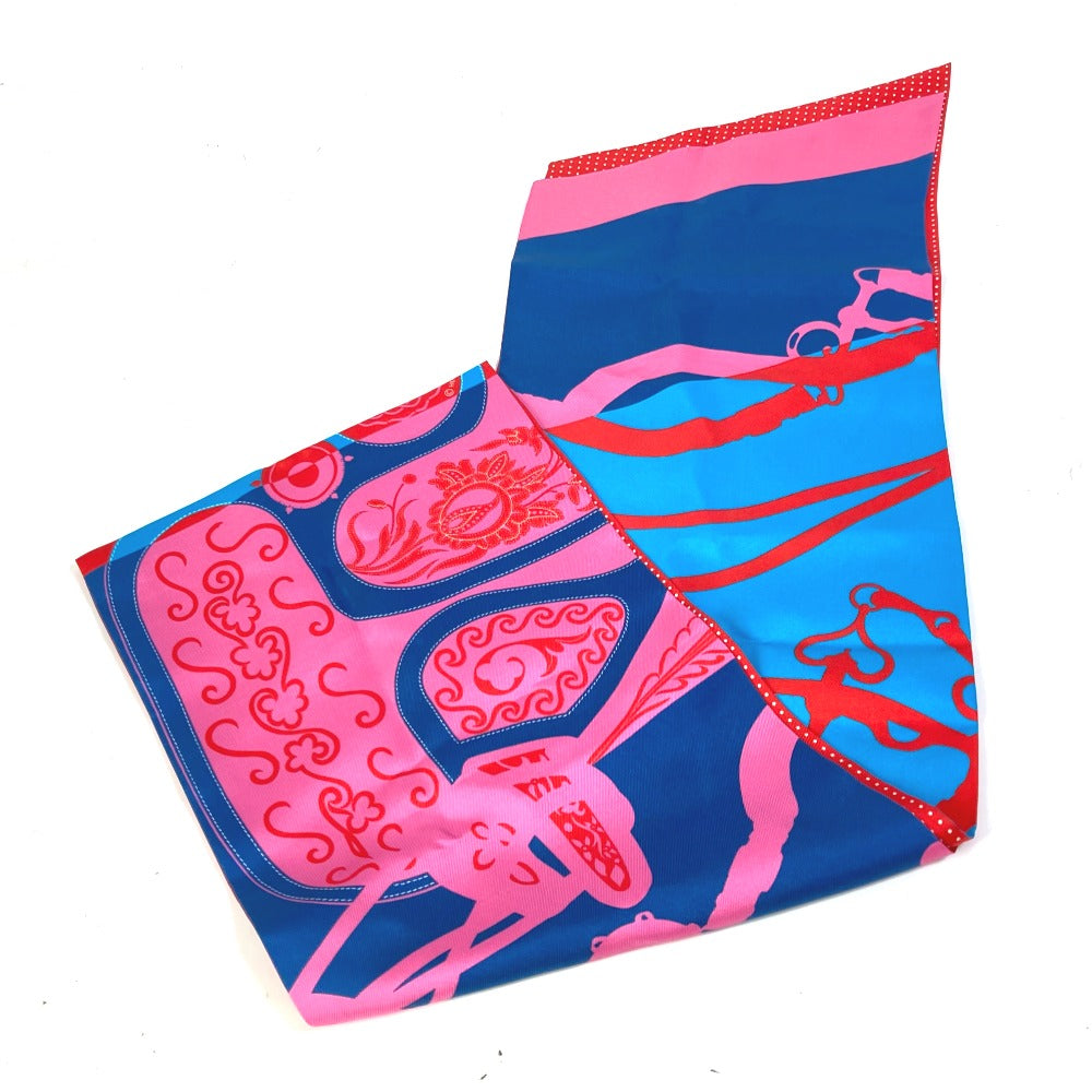 HERMES scarf silk pink Polka dot Maxi Twilly Twilly Women  d