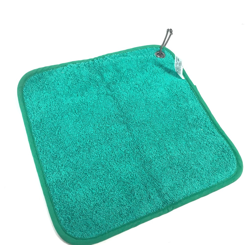 HERMES towel cotton green vintage Bird pattern Women  d