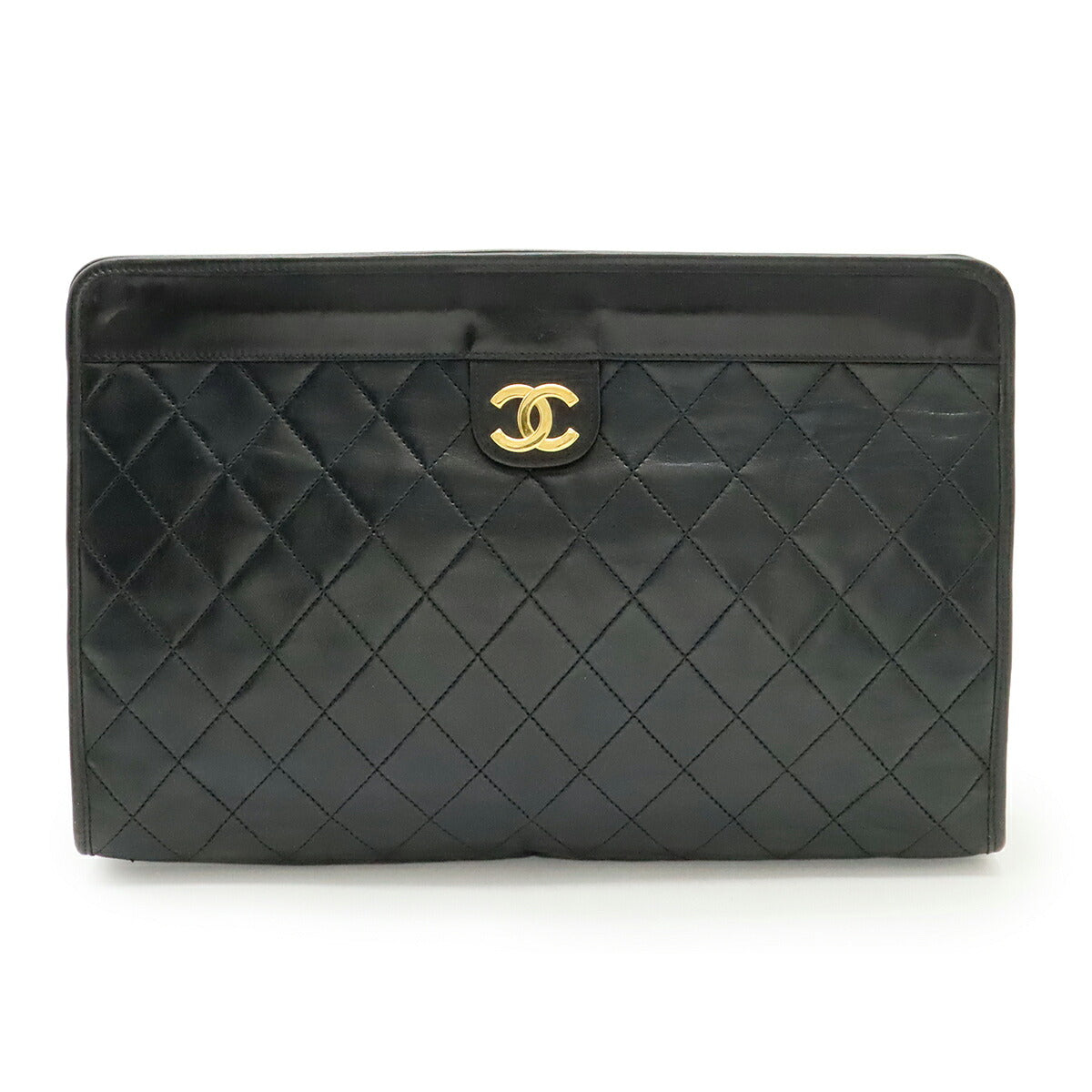 Chanel Matelasse Lambskin Clutch Bag