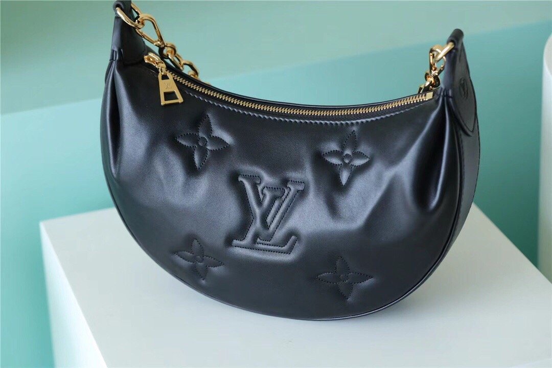 Top Quality Over The Moon Bag Handbags For Women In Black 10.8in/28cm Top Quality M59799