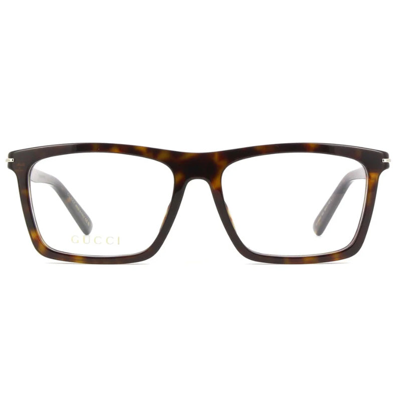 Gucci Eyeglasses Square Full Rim, Black Frame and Clear Demo Lenses Lens GG1445O001