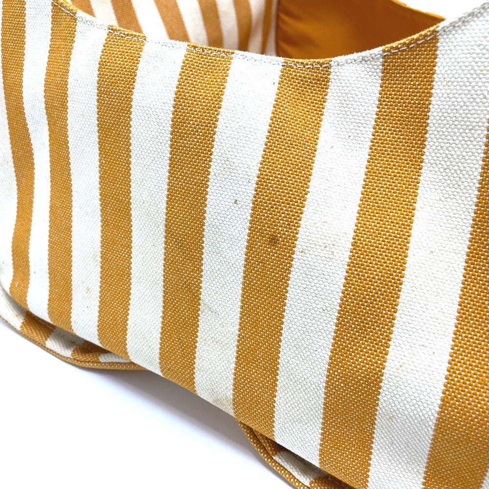 HERMES Tote Bag cotton Orange Cannes border Women  d