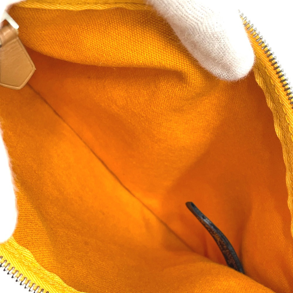 HERMES Tote Bag cotton Orange Cannes border Women  d
