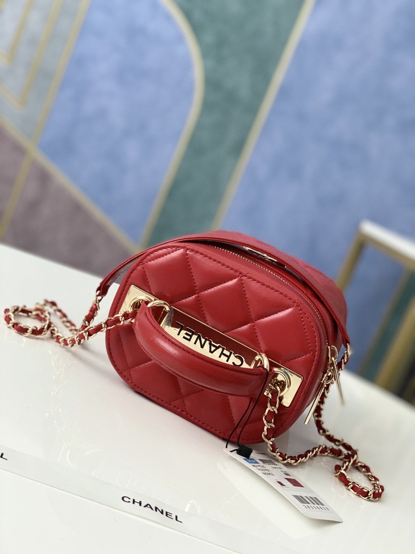 CHLVanity Case Gold Hardware Burgundy For Women, Women’s Handbags, Shoulder Bags 9in/24cm 