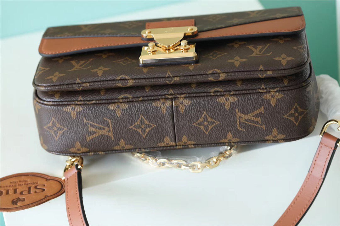 Top Quality Marceau Monogram Canvas Caramel Brown For Women,  Shoulder and Crossbody Bags 9.6in/24.5cm Top Quality M46127