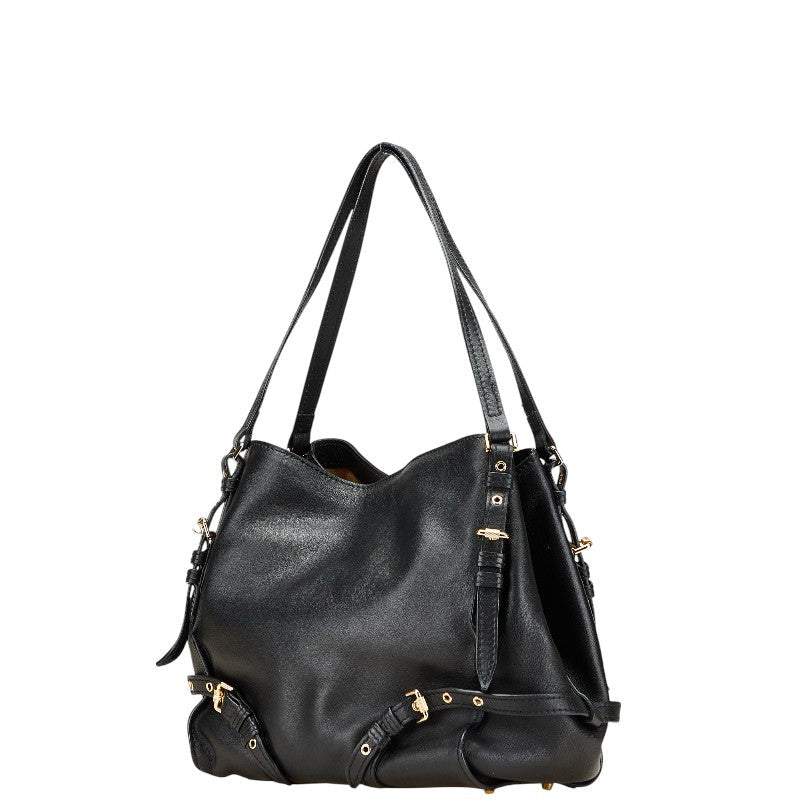 Burberry Nova Check Leather 2way Tote Bag