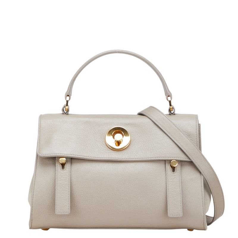 Saint Laurent M  Two Leather Canvas 2way Bag