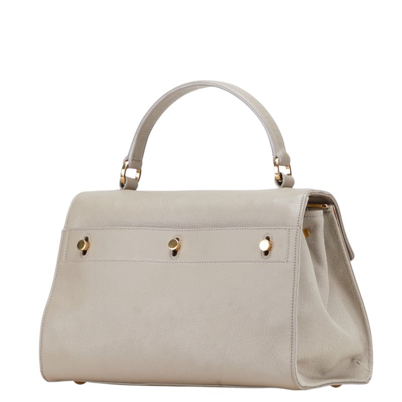 Saint Laurent M  Two Leather Canvas 2way Bag