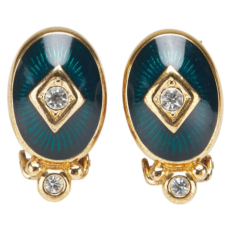 Burberry Oval Rhinestone Earrings