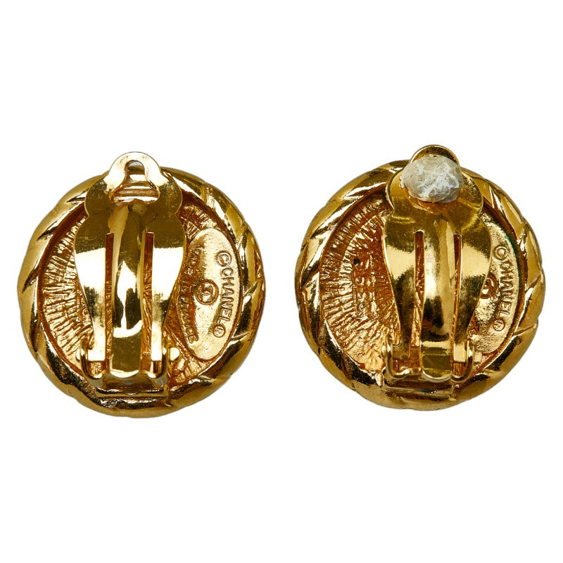 Chanel Coco Mark Gold Plated Earrings