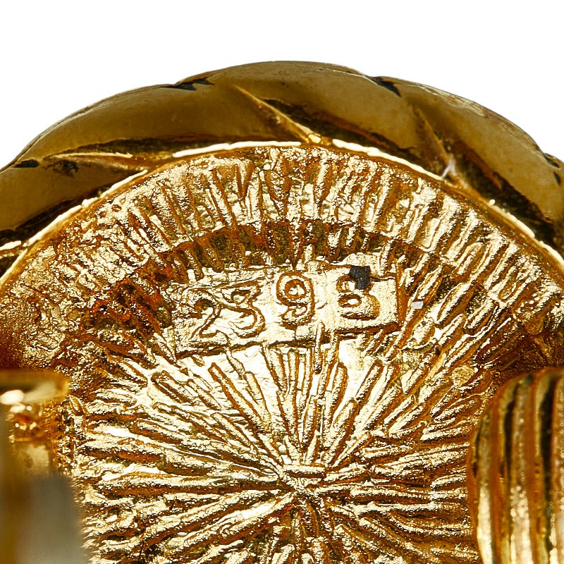 Chanel Coco Mark Gold Plated Earrings