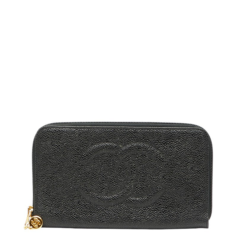 Chanel Coco Mark Caviar Skin Long Wallet