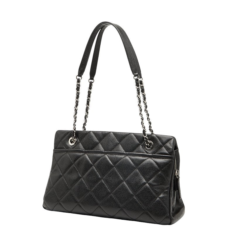 Chanel Coco Mark Matelasse Caviar Skin Chain Tote Bag