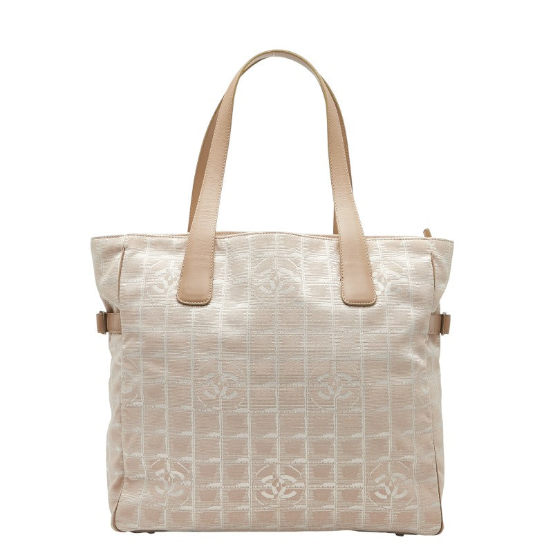 Chanel Coco Mark New Travel Line Canvas Leather Tote Bag