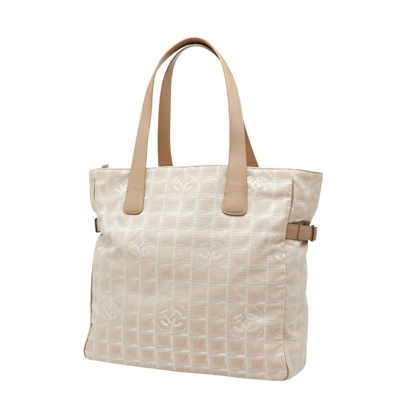 Chanel Coco Mark New Travel Line Canvas Leather Tote Bag