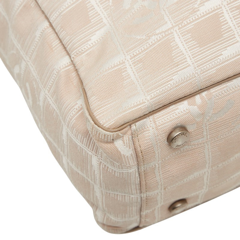 Chanel Coco Mark New Travel Line Canvas Leather Tote Bag