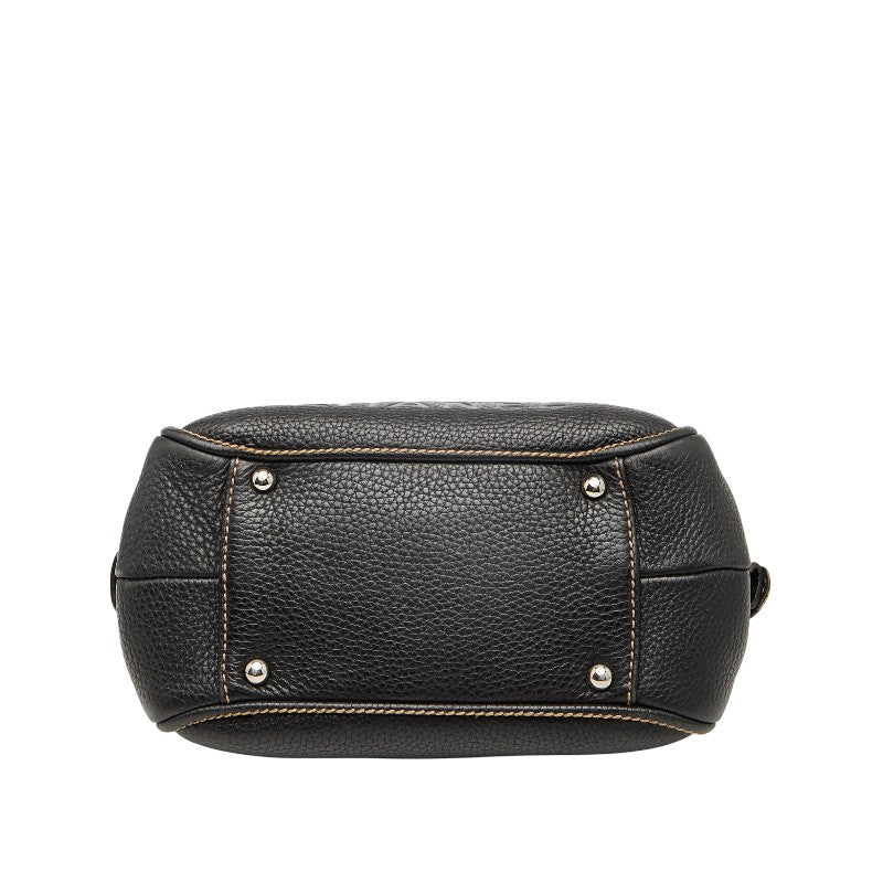 Chanel Logo Fringe Caviar Mini Boston Bag