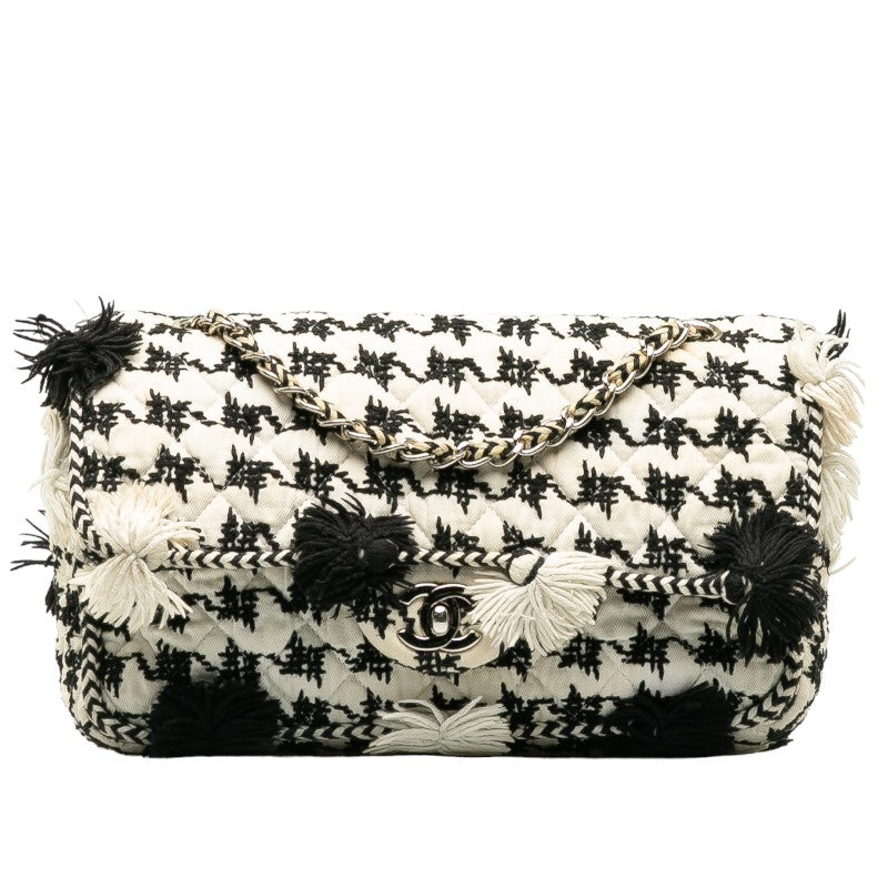 Chanel Matelasse Tweed Canvas Shoulder Bag