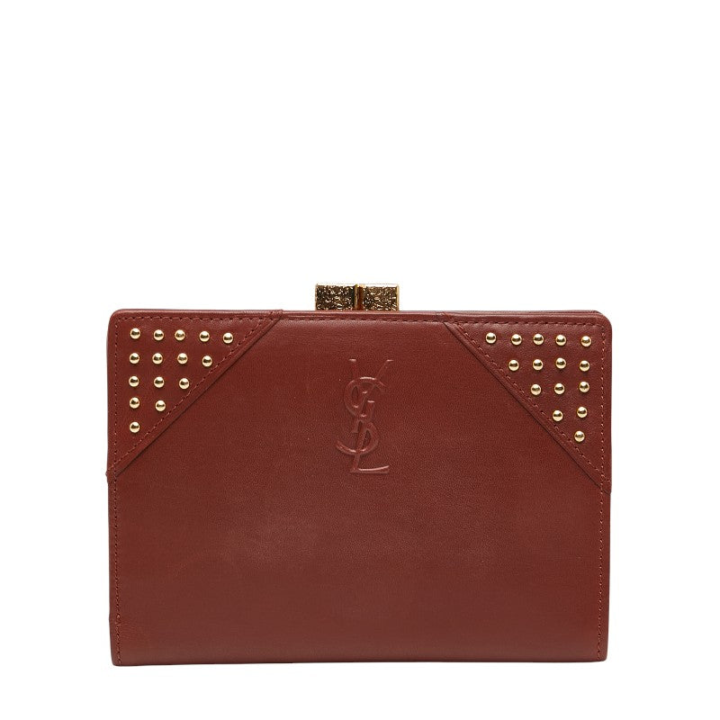 Saint Laurent YSL Studs Leather Wallet