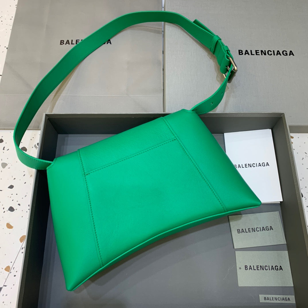 Top Quality Downtown Small Shoulder Bag In Green, For Women,  Bags 11.8in/30cm