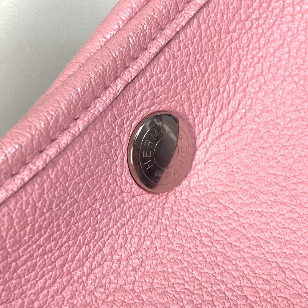 HERMES Tote Bag leather pink Garden party PM Tote Bag Women  d