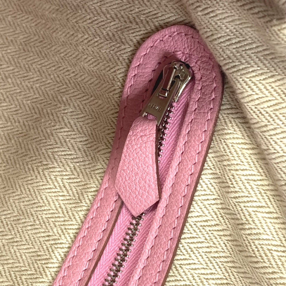 HERMES Tote Bag leather pink Garden party PM Tote Bag Women  d