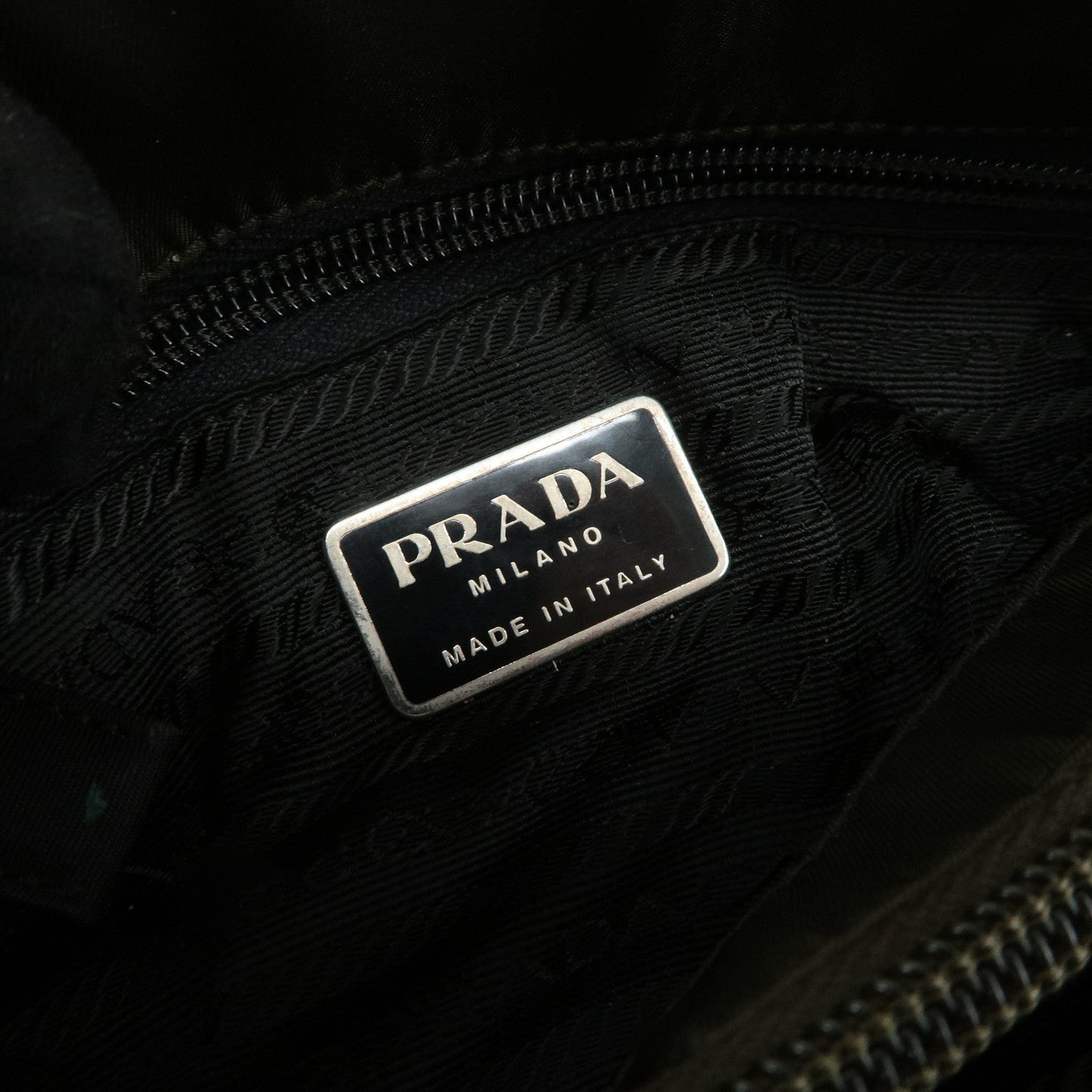 PRADA Nylon Tote Bag Shoulder Bag Khaki K3093  d
