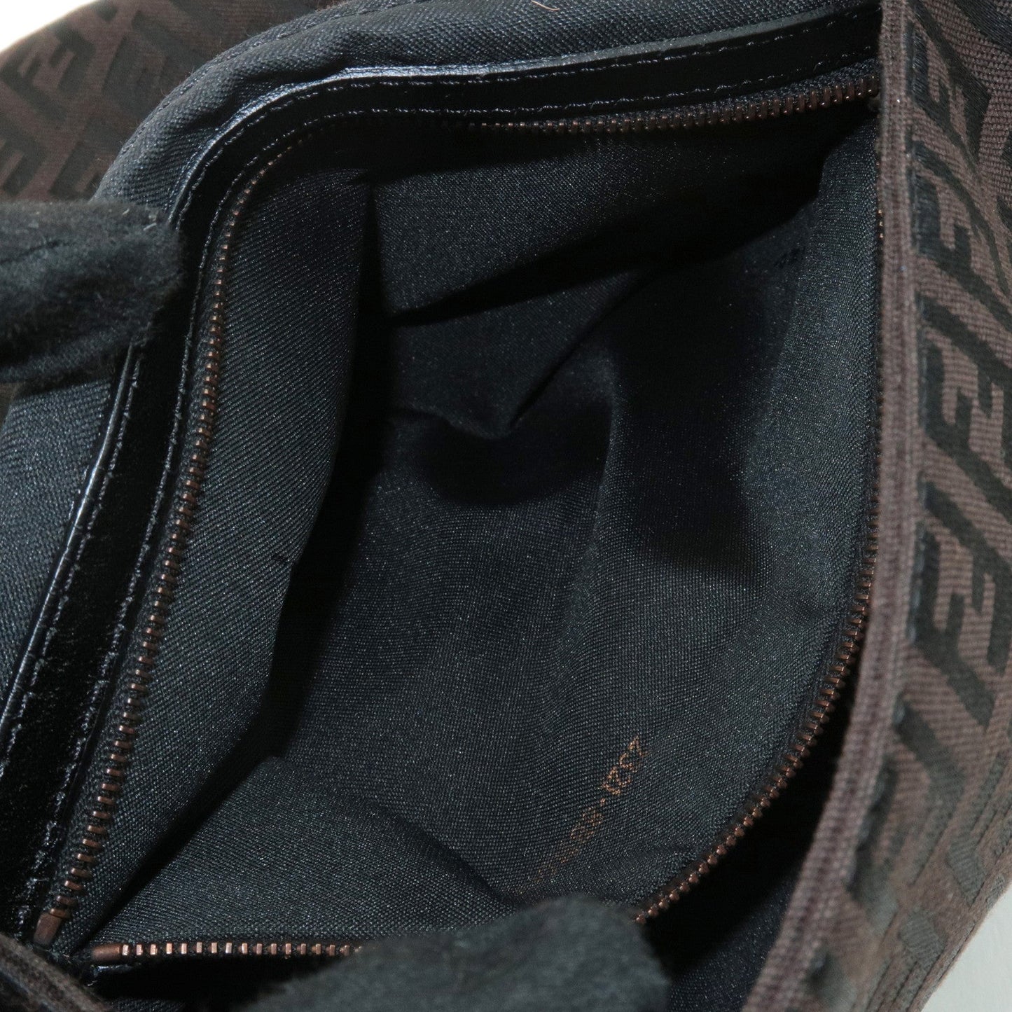 FENDI Zucchino Mamma Baguette Canvas Leather Shoulder Bag 8BR001  d