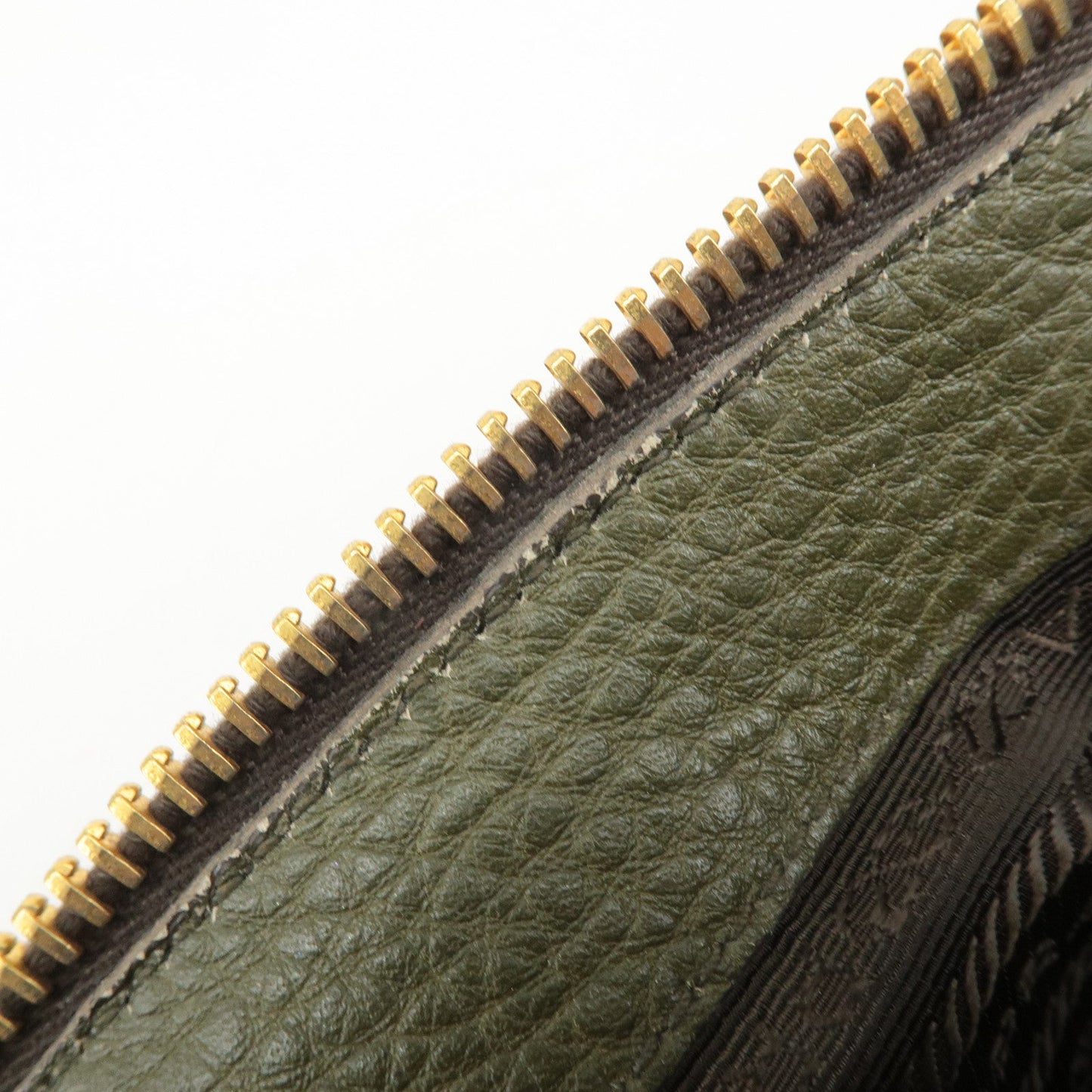 PRADA Leather 2Way Bag Hand Bag Shoulder Bag Khaki BL0805  d