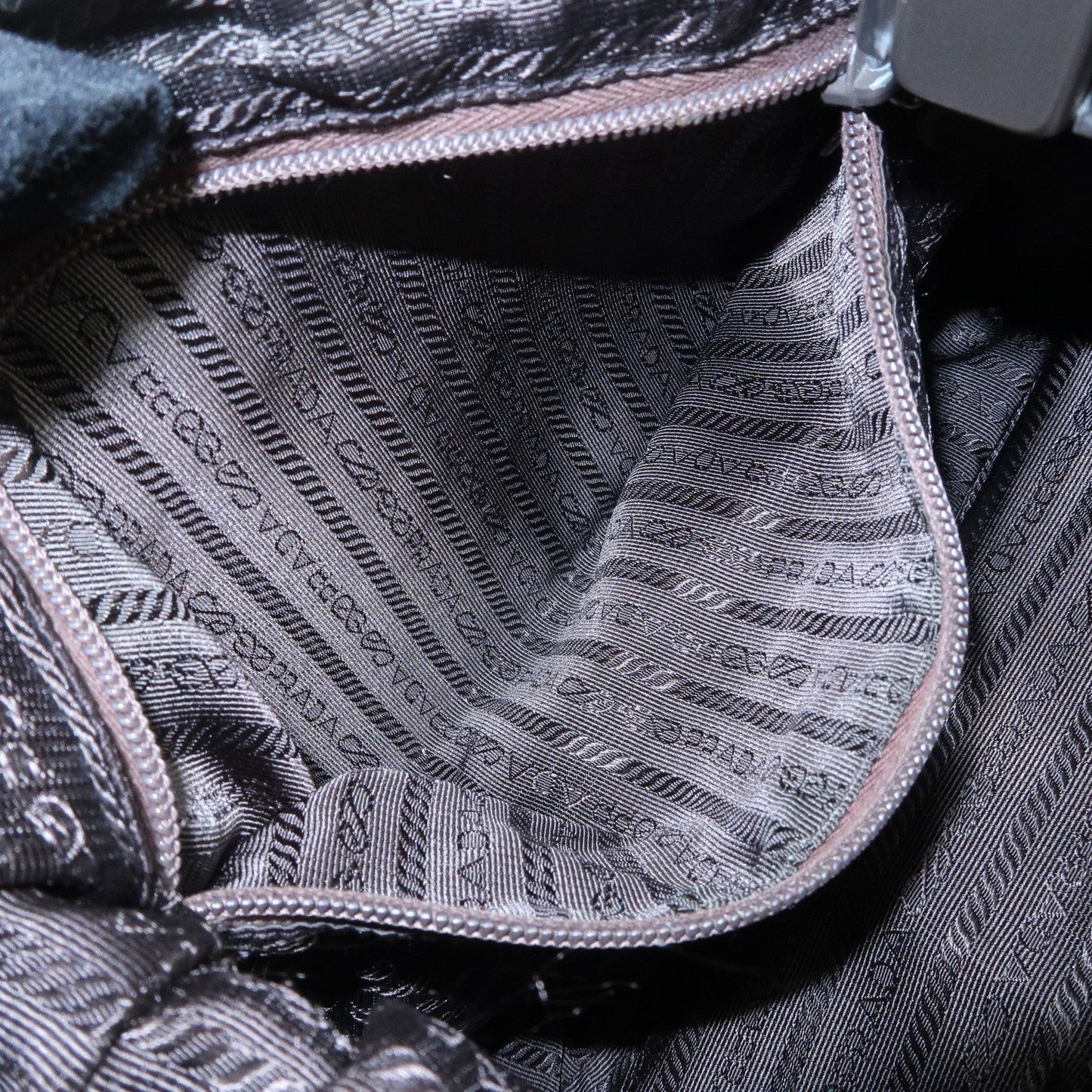 PRADA Nylon Shoulder Bag Gray  d