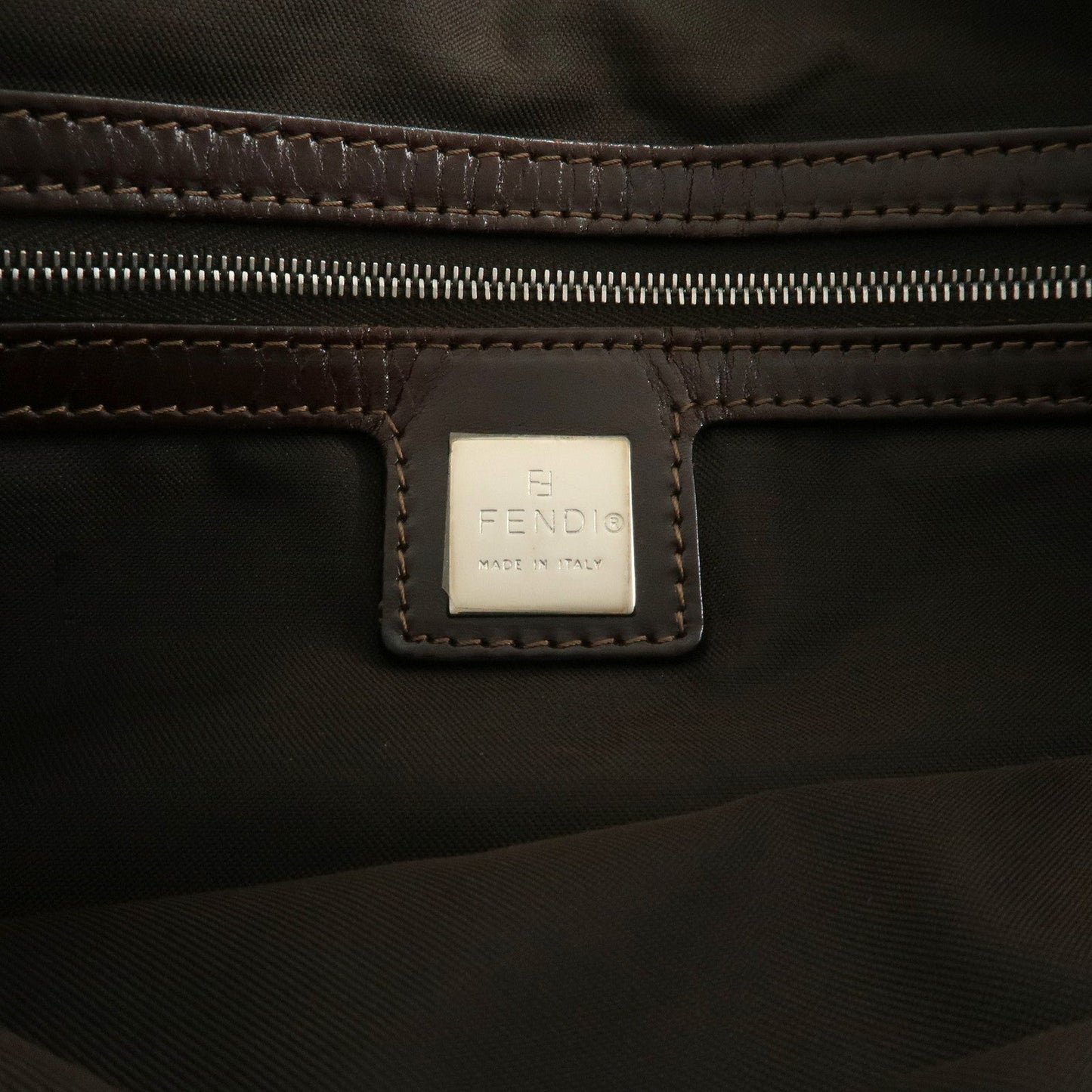 FENDI Corduroy Shoulder Bag Hand Bag Brown  d