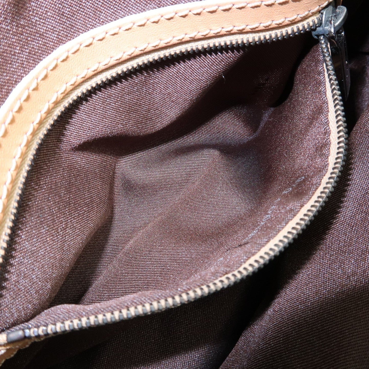 FENDI Zucchino Canvas Leather Small Boston Hand Bag Brown 8BN004  d