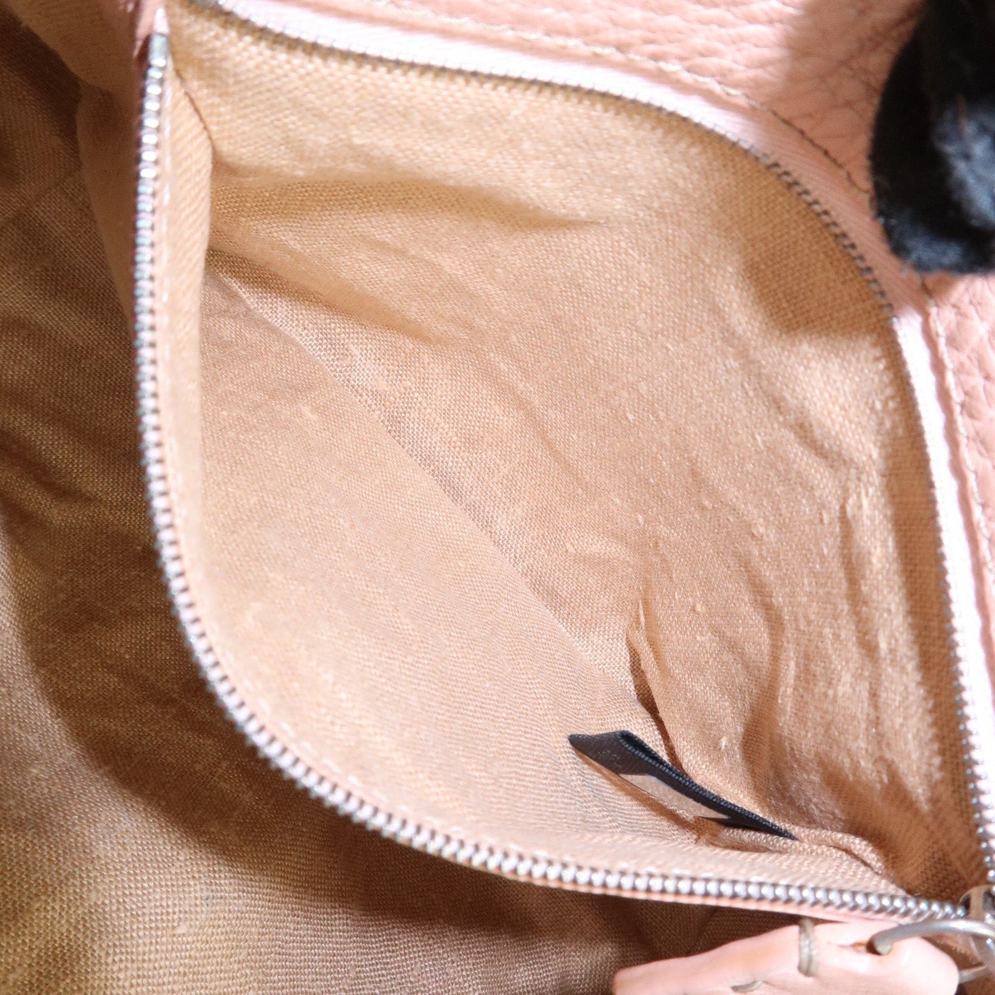FENDI Selleria Leather Mini Linda Hand Bag Pink 8BR486  d