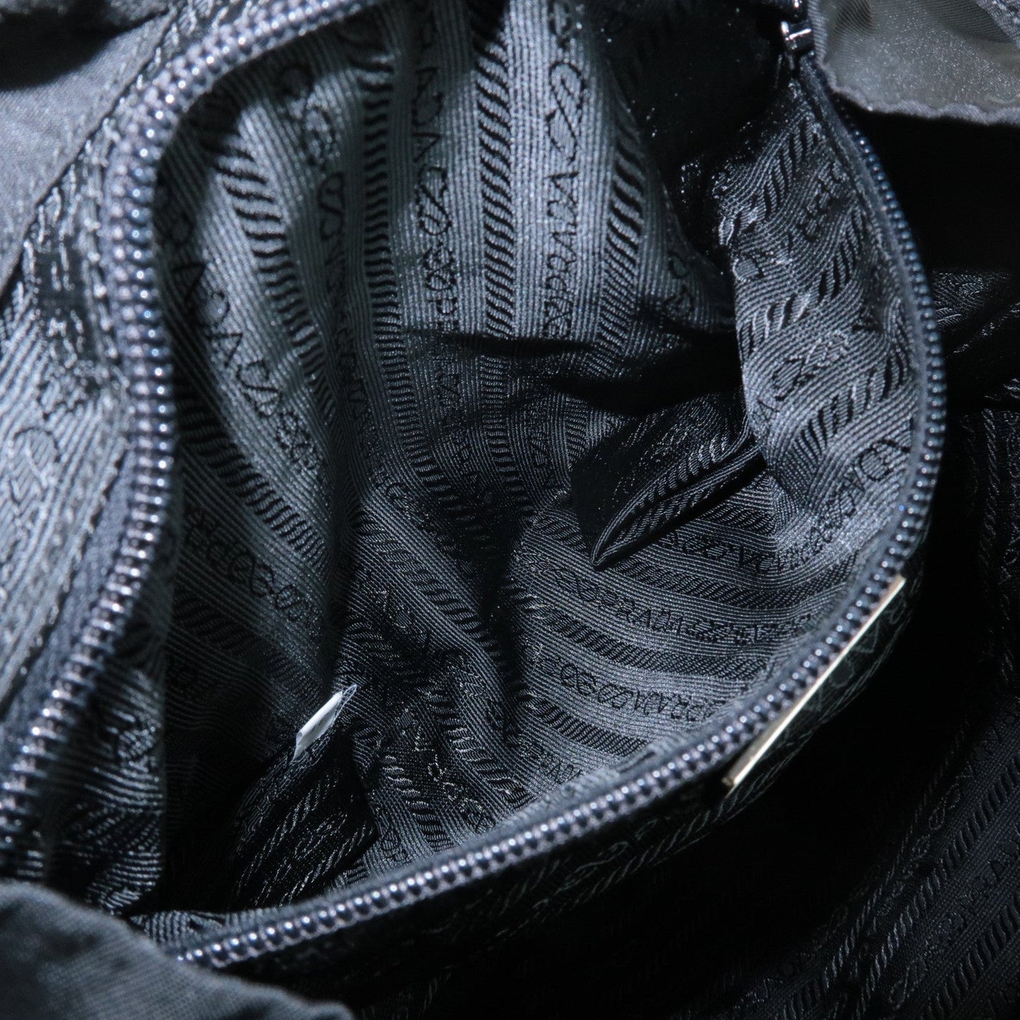 PRADA Triangle Logo Nylon Leather Back Pack Ruck Sack Black B2811  d