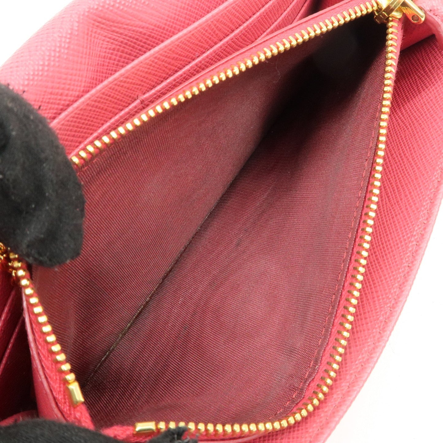 PRADA Saffiano Leather Bi Fold Long Wallet Pink 1MH132  d